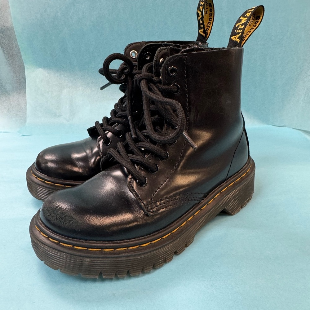 Dr. Martens toddler Black Lace-Up Boots w/ zipper